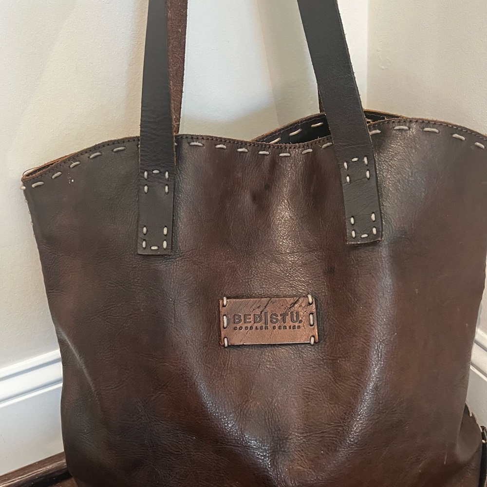 BED|STU “Cobbler Series” Dark Brown Vegetable-Tanned Leather Tote Bag